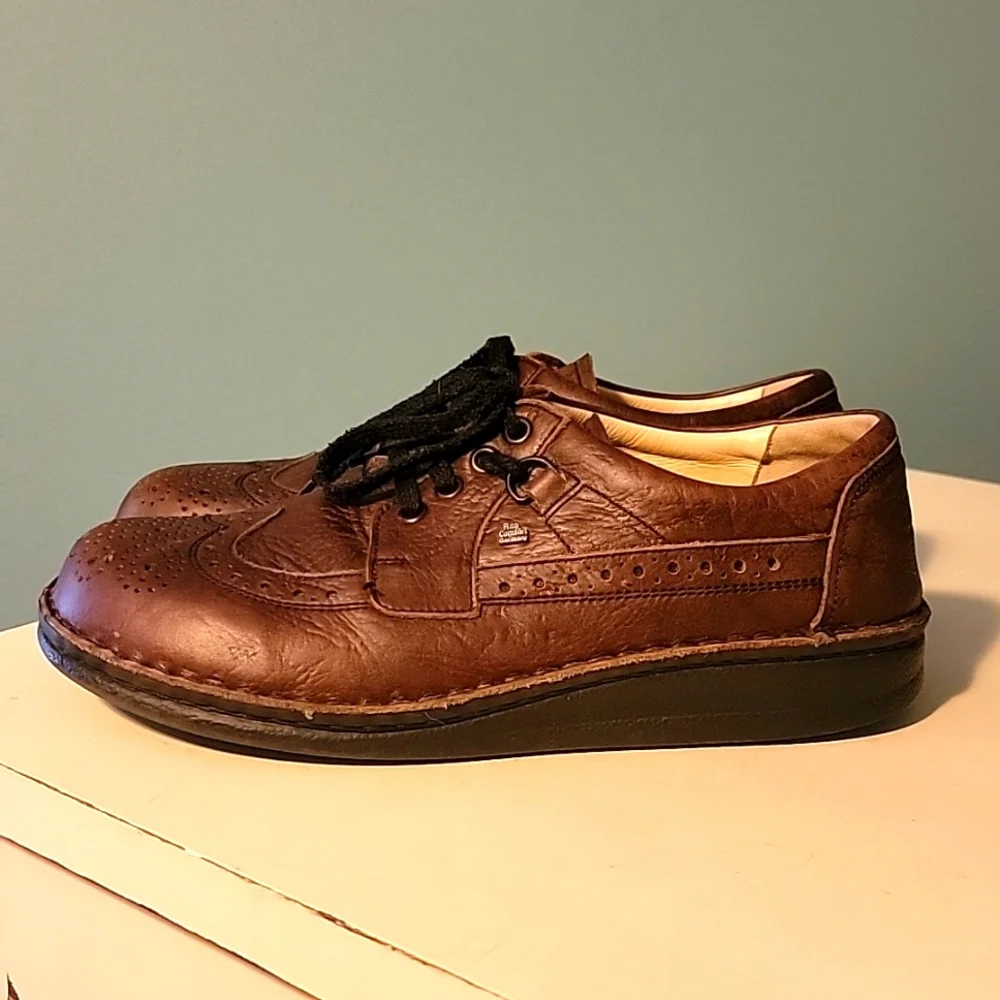 Finn Comfort‎ London Lace Up Brown Leather Shoes 41, US 8